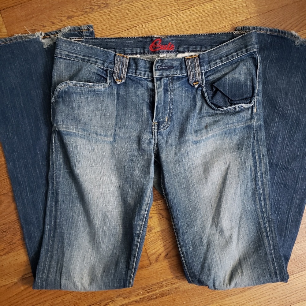 Blue cult boot leg jeans